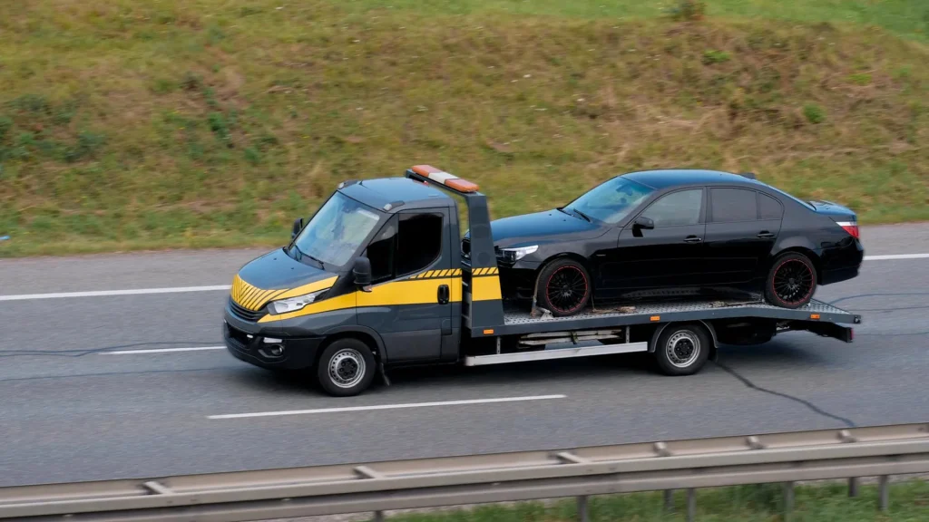 car getting towed away